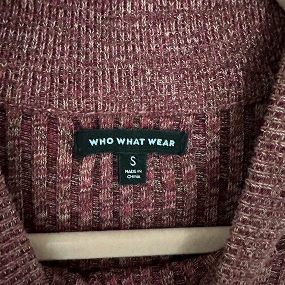 Women's High Neck Pullover Sweater - Who What Wear Wine Red - Picture 5 of 7